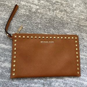Michael Kors Studded Wristlet / Clutch / Purse / Handbag